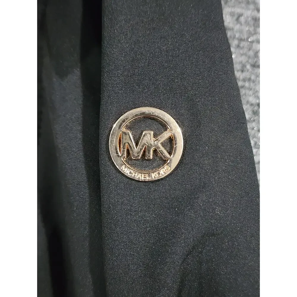 MICHAEL Michael Kors Girls Asymmetric Moto Jacket Black Size 7/8 Missing Hood